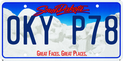 SD license plate 0KYP78