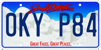 SD license plate 0KYP84