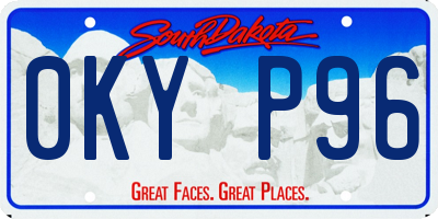 SD license plate 0KYP96