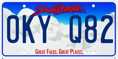 SD license plate 0KYQ82