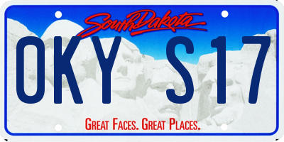 SD license plate 0KYS17