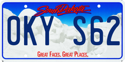 SD license plate 0KYS62