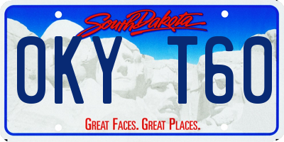 SD license plate 0KYT60