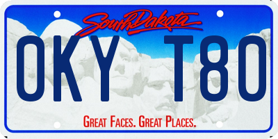 SD license plate 0KYT80