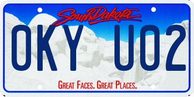 SD license plate 0KYU02
