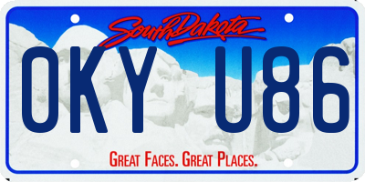 SD license plate 0KYU86