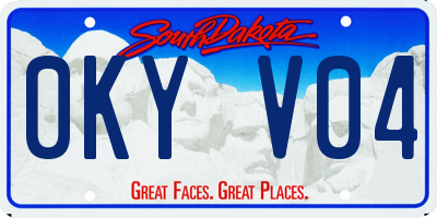 SD license plate 0KYV04