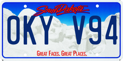 SD license plate 0KYV94