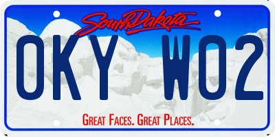 SD license plate 0KYW02