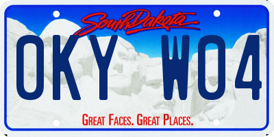 SD license plate 0KYW04