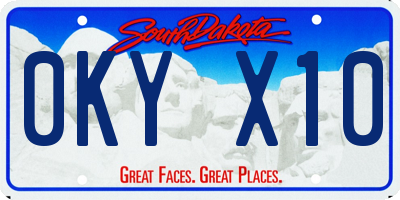 SD license plate 0KYX10