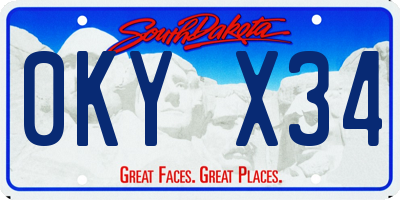 SD license plate 0KYX34