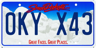 SD license plate 0KYX43