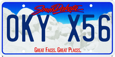 SD license plate 0KYX56