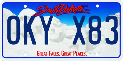 SD license plate 0KYX83