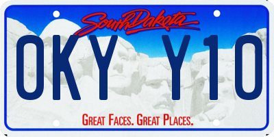 SD license plate 0KYY10