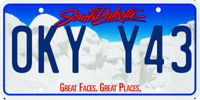 SD license plate 0KYY43