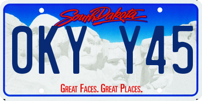 SD license plate 0KYY45
