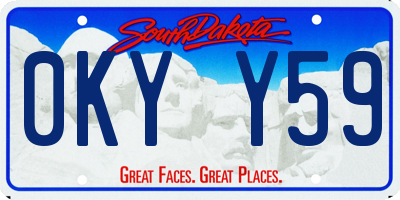 SD license plate 0KYY59