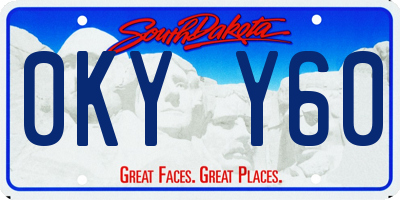 SD license plate 0KYY60