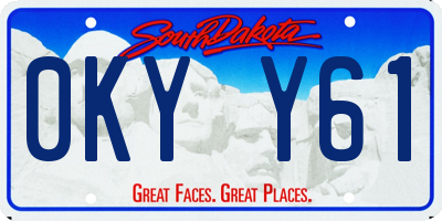 SD license plate 0KYY61