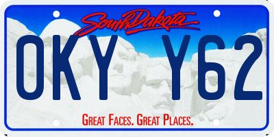 SD license plate 0KYY62