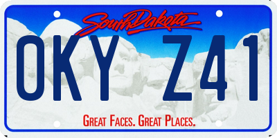 SD license plate 0KYZ41