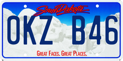 SD license plate 0KZB46