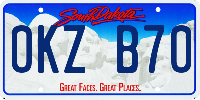 SD license plate 0KZB70