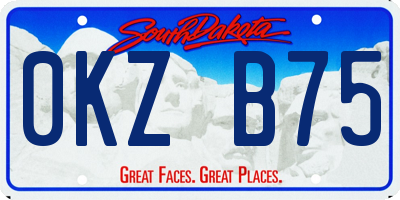 SD license plate 0KZB75
