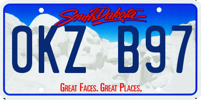 SD license plate 0KZB97