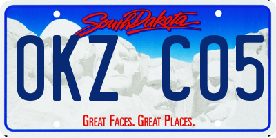 SD license plate 0KZC05