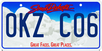 SD license plate 0KZC06