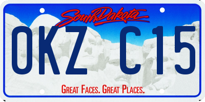 SD license plate 0KZC15