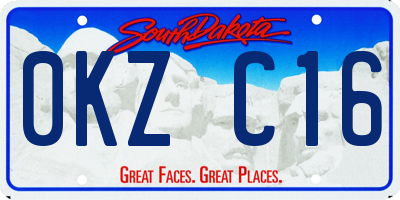 SD license plate 0KZC16
