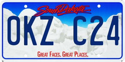 SD license plate 0KZC24