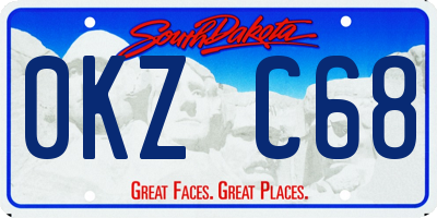 SD license plate 0KZC68