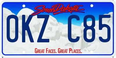SD license plate 0KZC85
