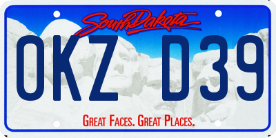 SD license plate 0KZD39