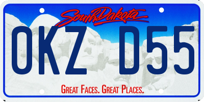 SD license plate 0KZD55
