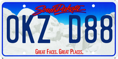 SD license plate 0KZD88