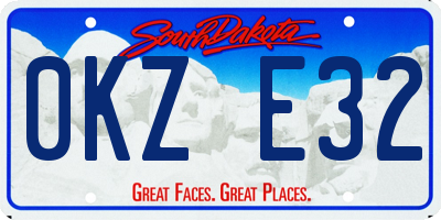 SD license plate 0KZE32
