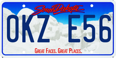 SD license plate 0KZE56