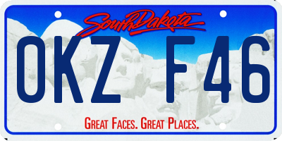 SD license plate 0KZF46