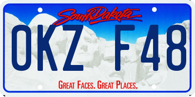 SD license plate 0KZF48