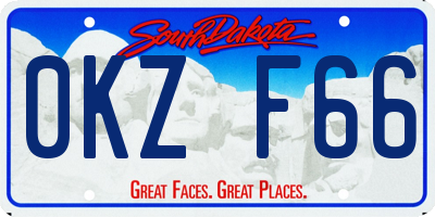SD license plate 0KZF66