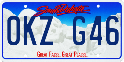 SD license plate 0KZG46