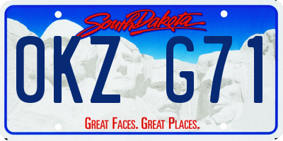 SD license plate 0KZG71