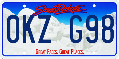 SD license plate 0KZG98