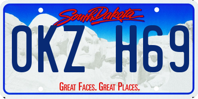 SD license plate 0KZH69